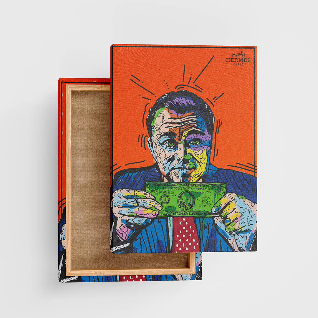 modern pop art , modern art pop art, hypebeast posters, luxury wall art, fashion wall art, Hype beast art, hypebeast wall art ,Alec monopoly wall art, Alec monopoly print, jordan belfort wall art, wolf of wall street art, wolf of wall street poster, Leonardo di caprio wall art