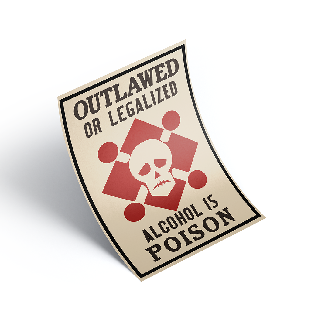 Vintage "Alcohol is Poison"