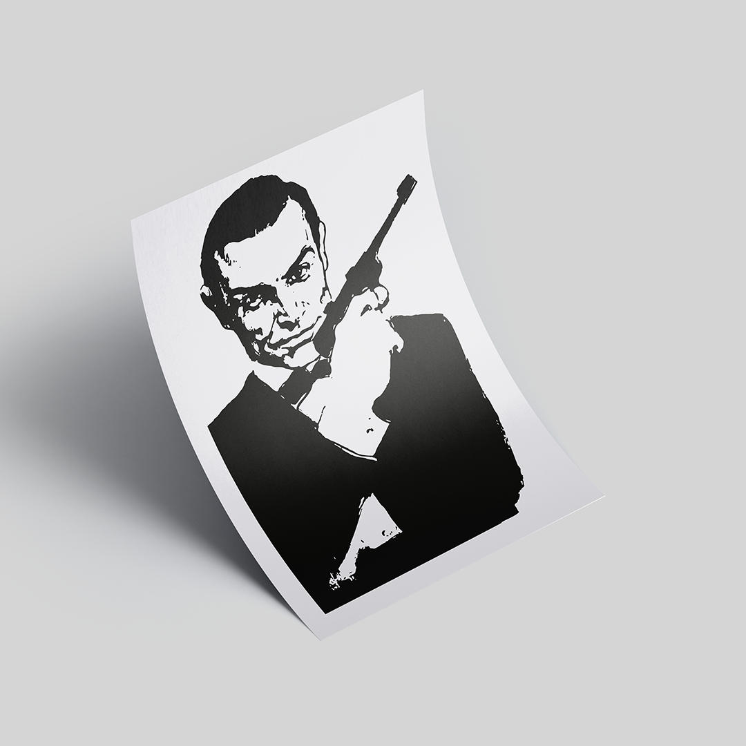 James Bond Movie Poster 007 drawing