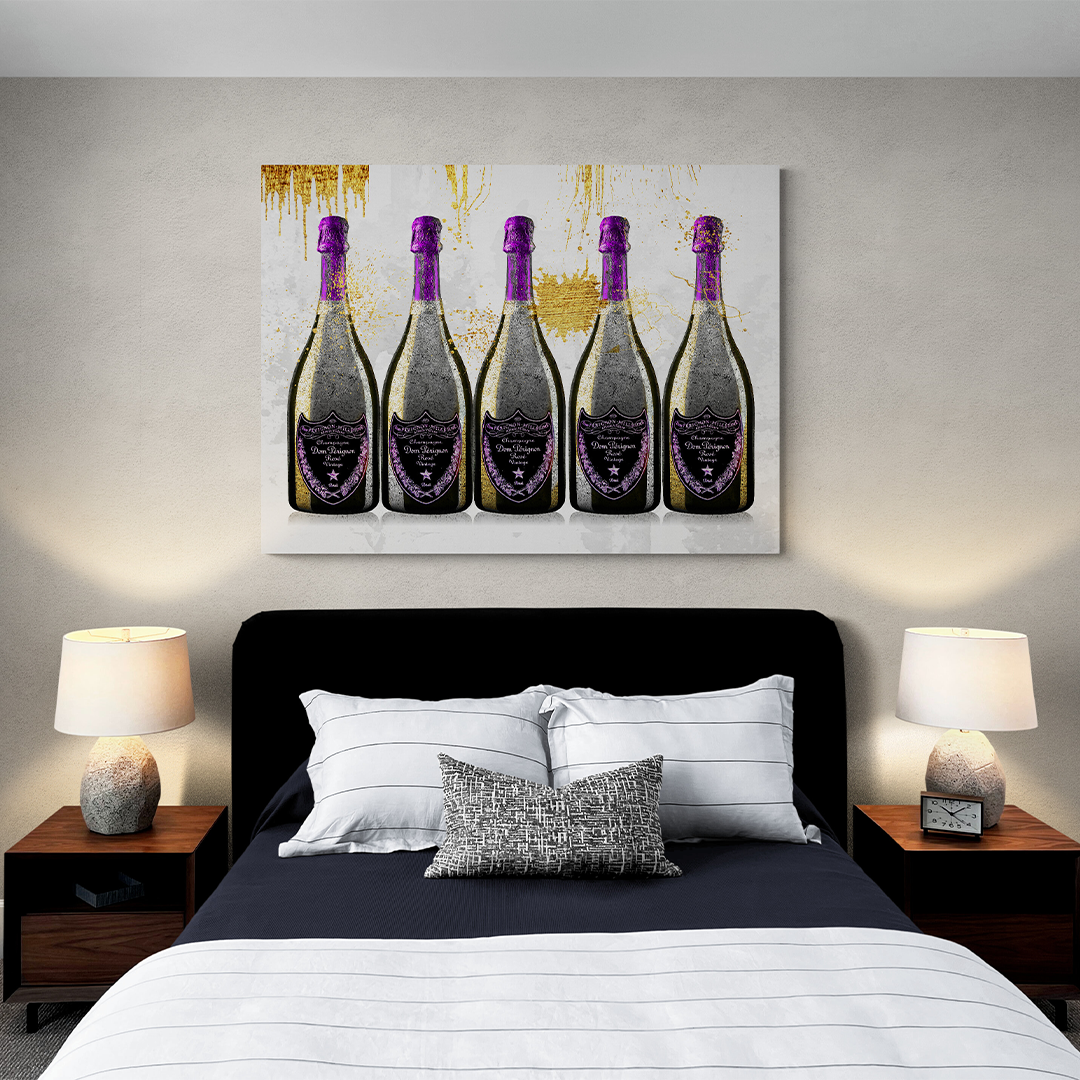 champagne painting, champagne art , champagne wall art ,champagne artwork, champagne bottle artwork , dom perignon art , dom perignon artwork , champagne wall decor, dom perignon poster, frontal