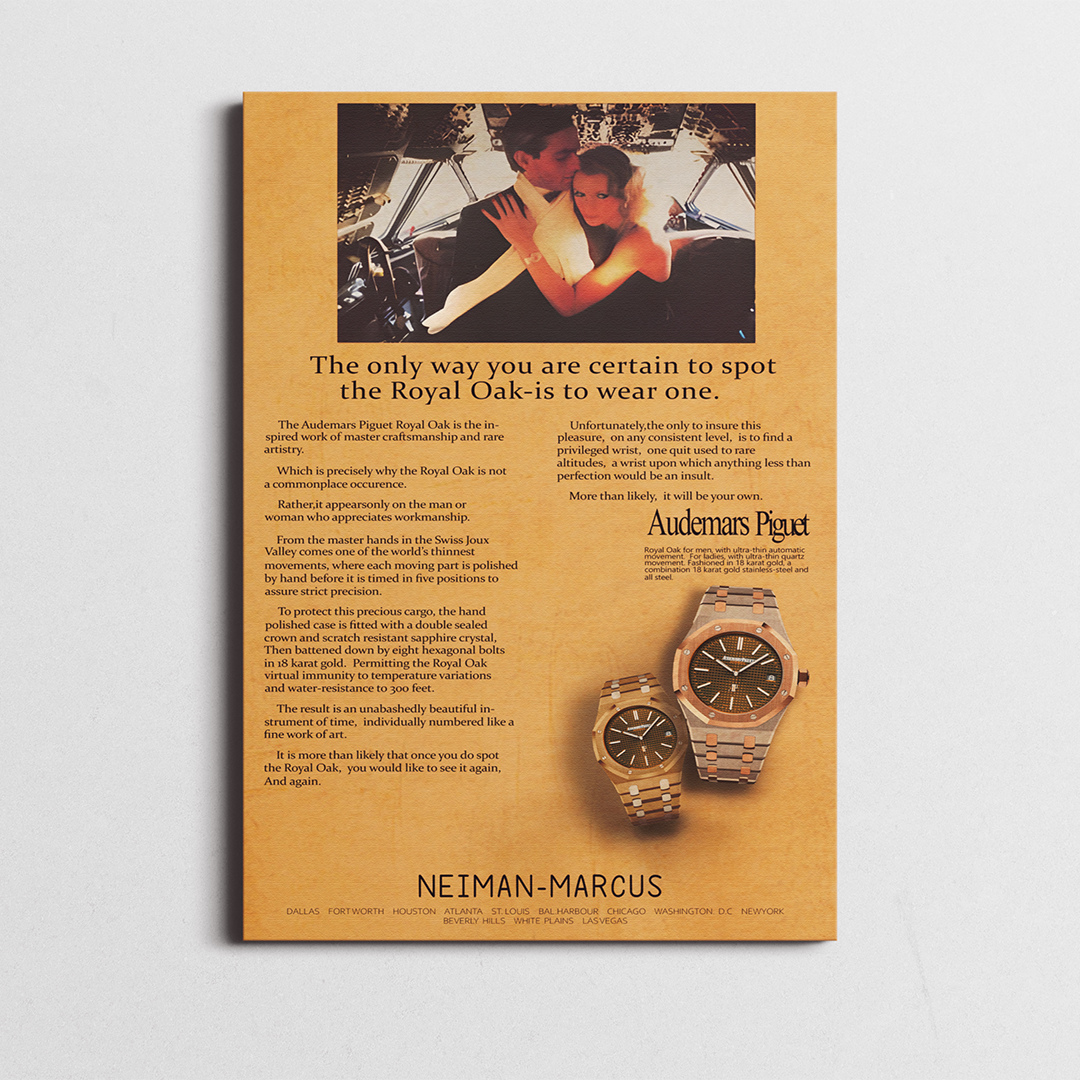 Audemars Royal Oak Vintage Poster Discover Unique Ads and Wall Art