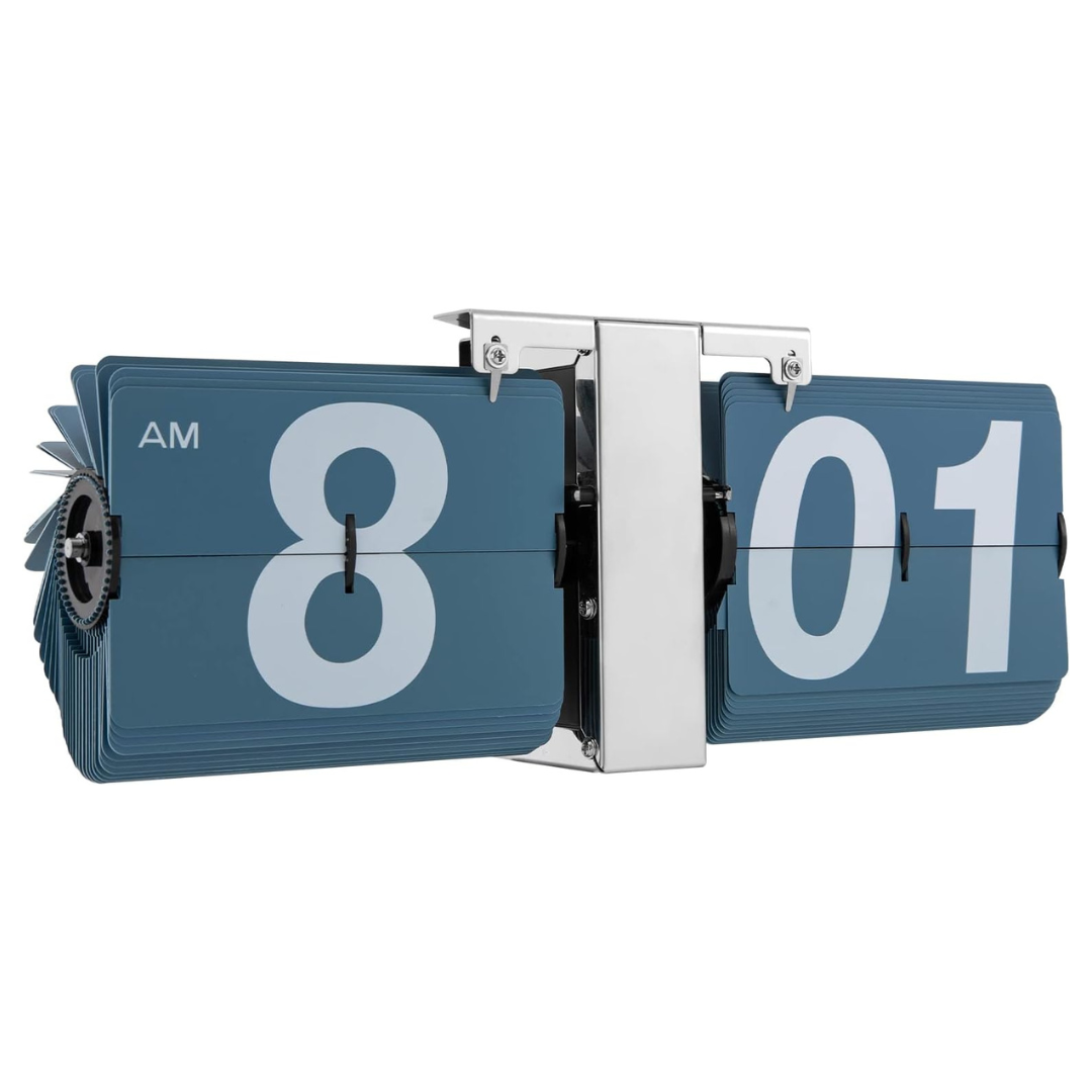 Blue Wall Flip Clock