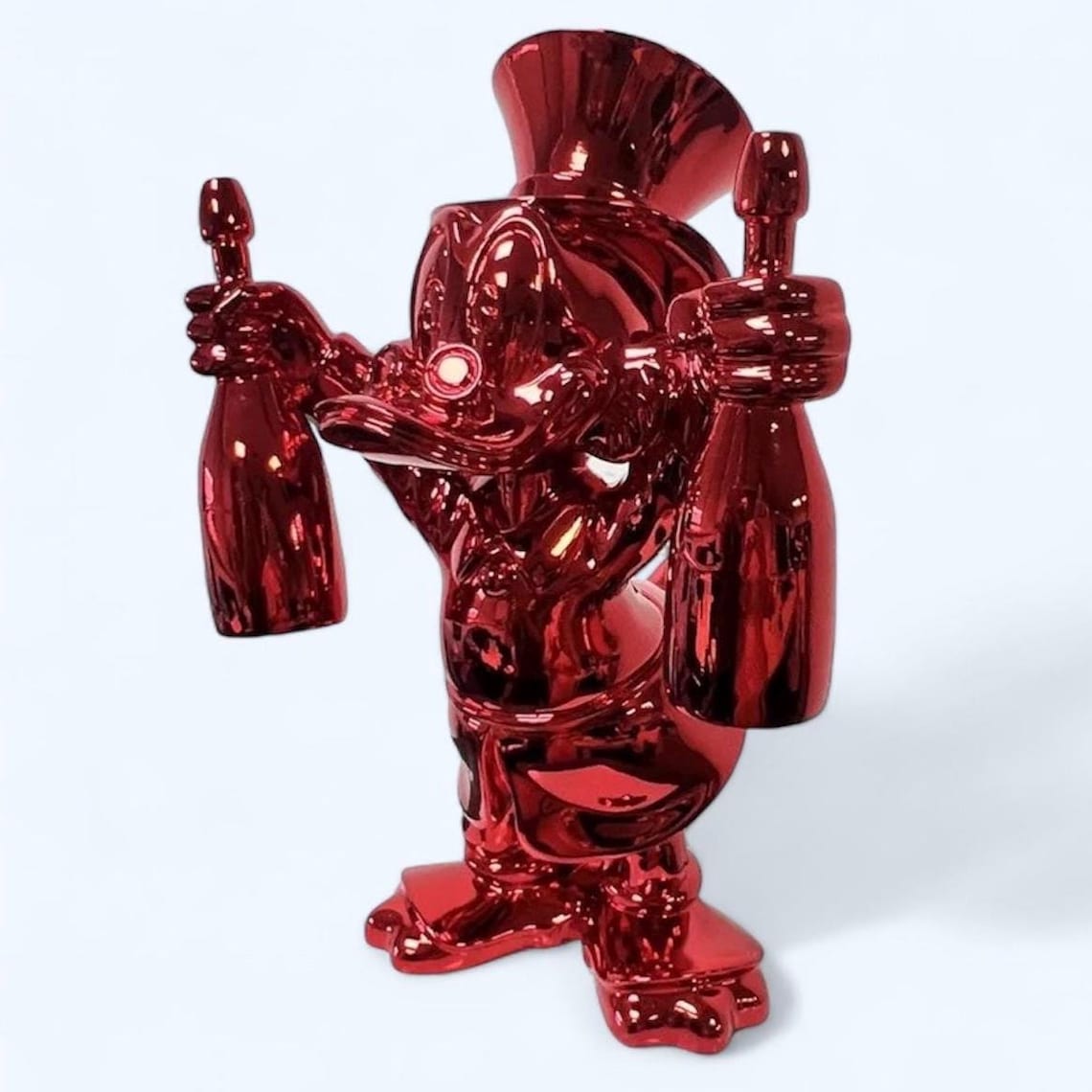 Scrooge McDuck Red Champagne Scultpure