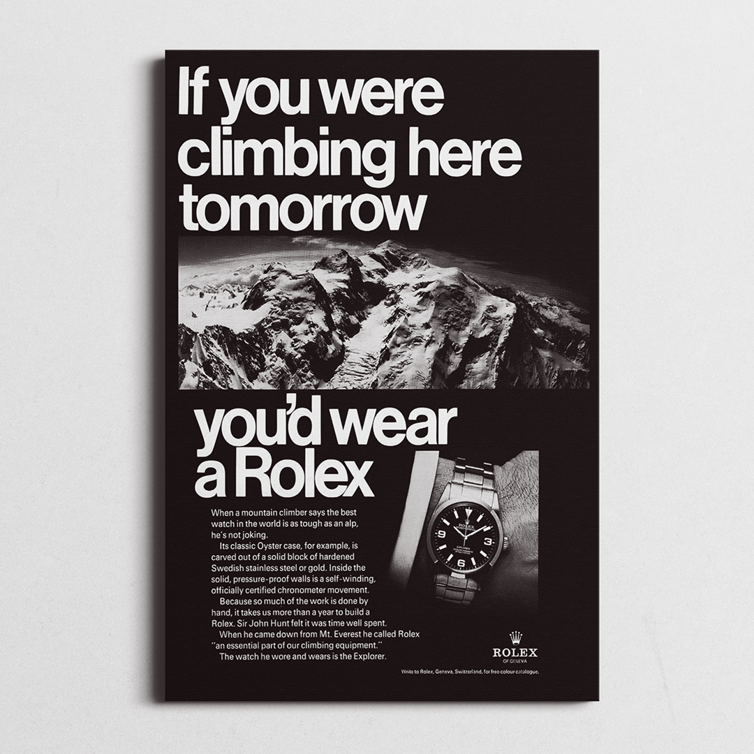 Vintage watch top advertising posters