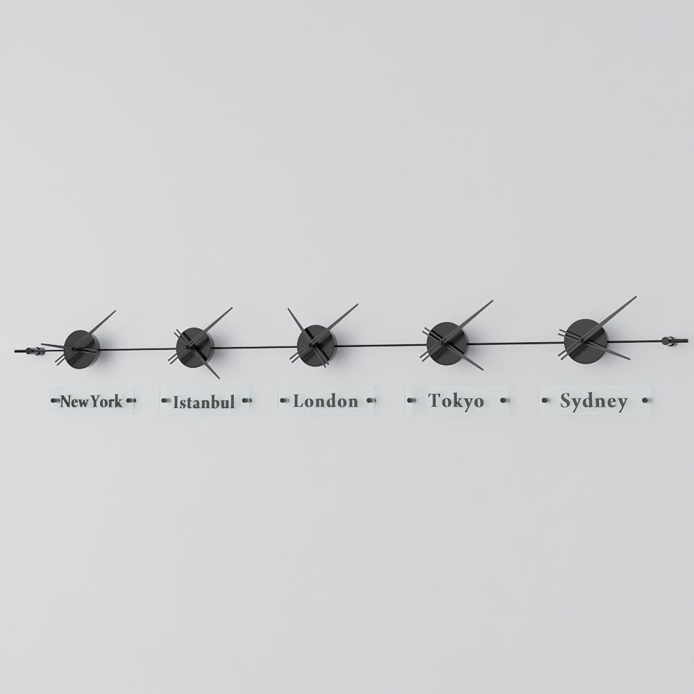 analog wall clock world clock