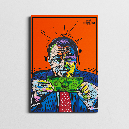 modern pop art , modern art pop art, hypebeast posters, luxury wall art, fashion wall art, Hype beast art, hypebeast wall art ,Alec monopoly wall art, Alec monopoly print, jordan belfort wall art, wolf of wall street art, wolf of wall street poster, Leonardo di caprio wall art