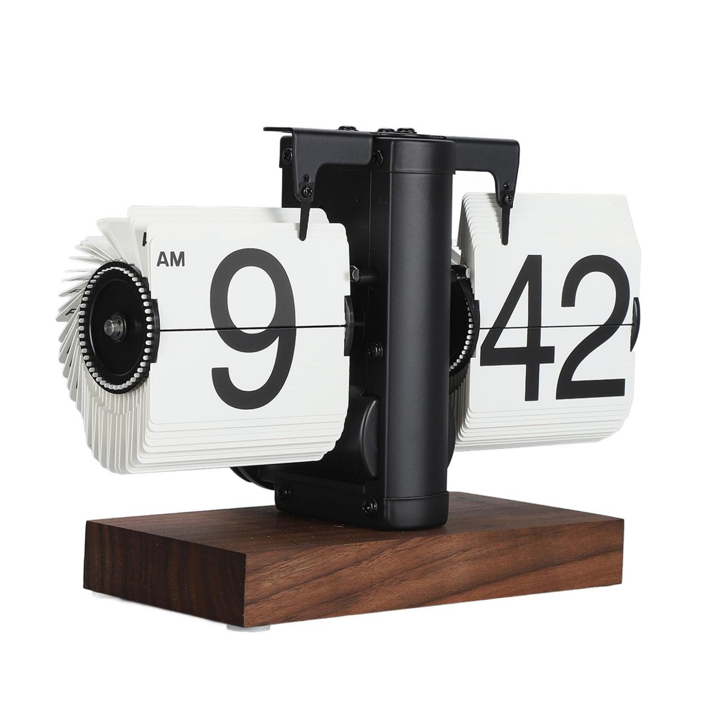 White Wooden Flip Clock