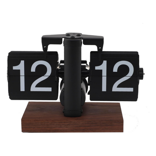 Black Wooden Flip Clock