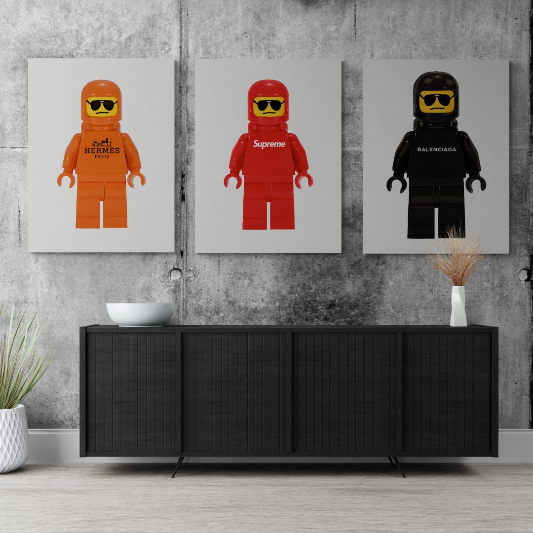 Explore Luxury Wall Art with Legos set of 3 Fashion Modern Art Majesty Home Decor