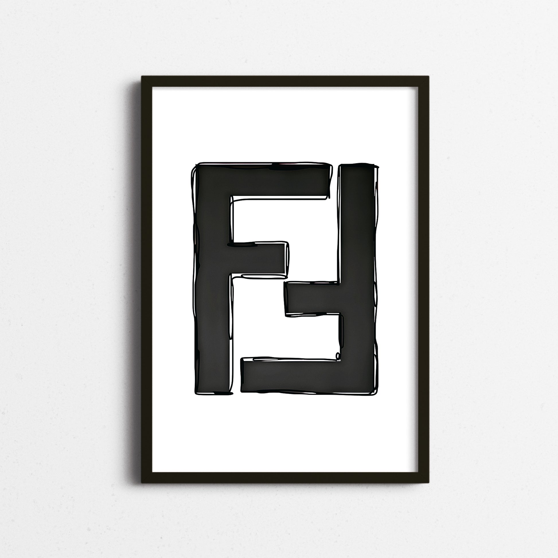 Double F Wall Art Luxury Posters for Modern Pop Art Enthusiasts