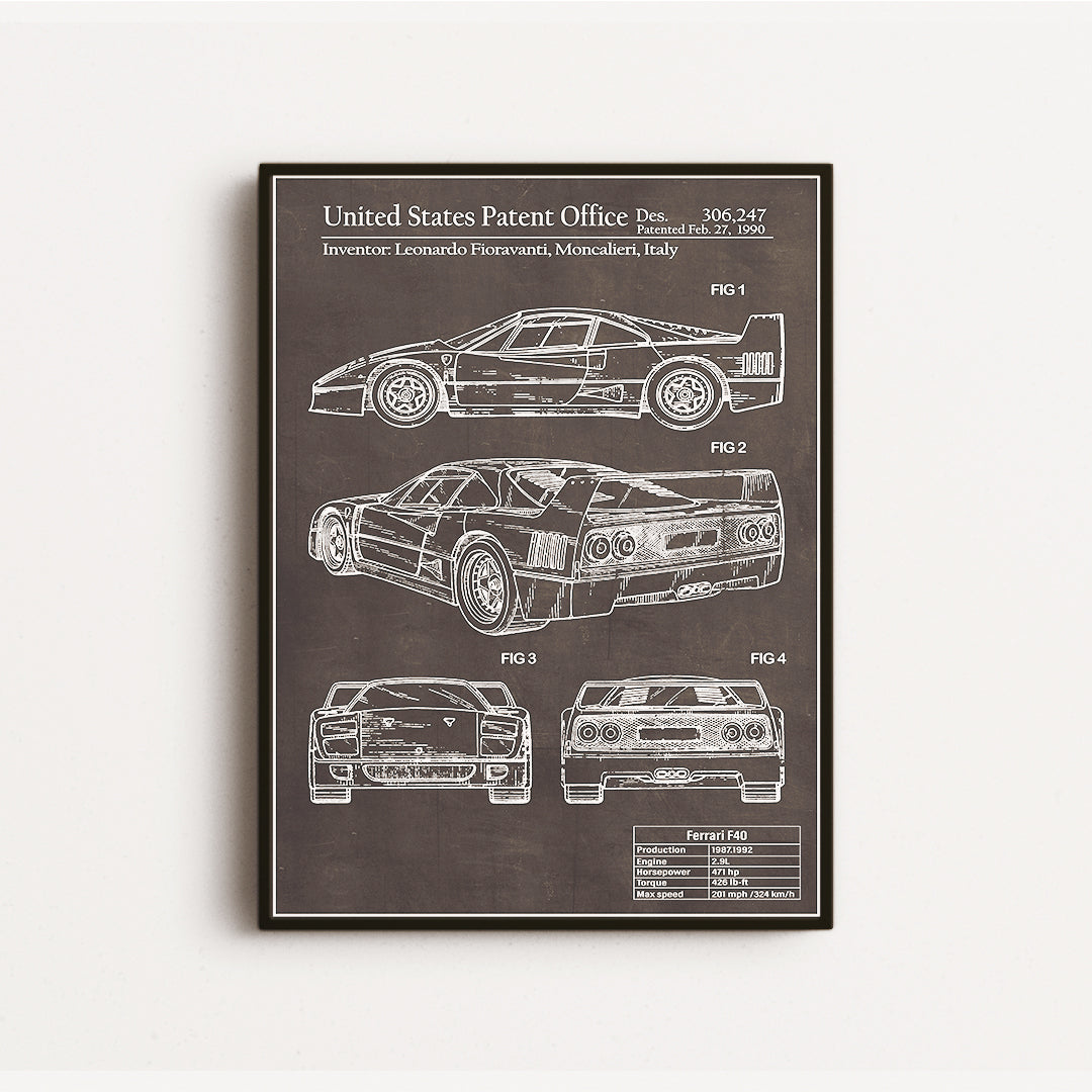 Ferrari F40 Patent