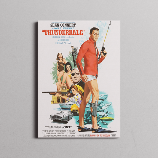 James Bond Thunderball 007 Movie Poster Vintage