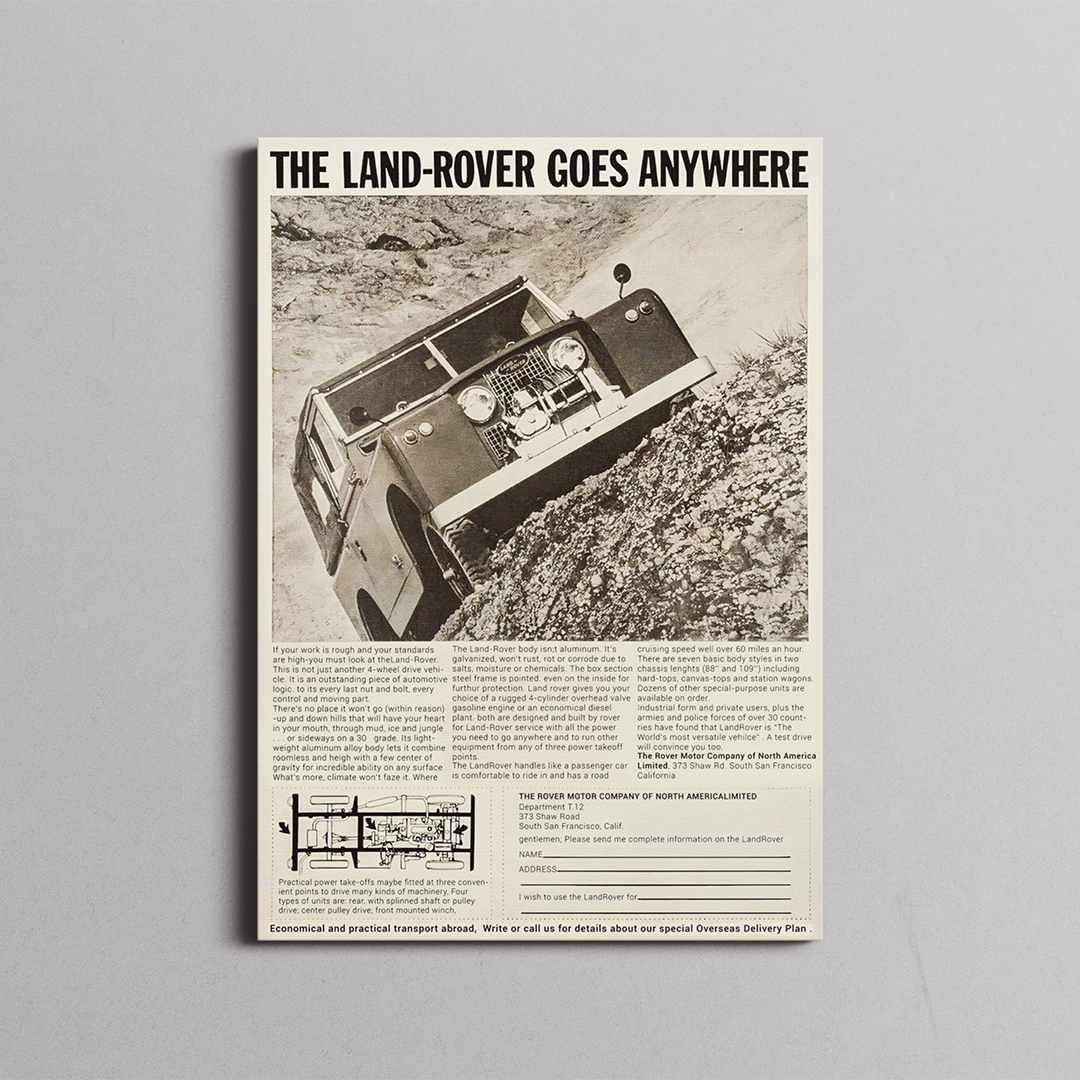 Land Rover Defender Vintage Advertising