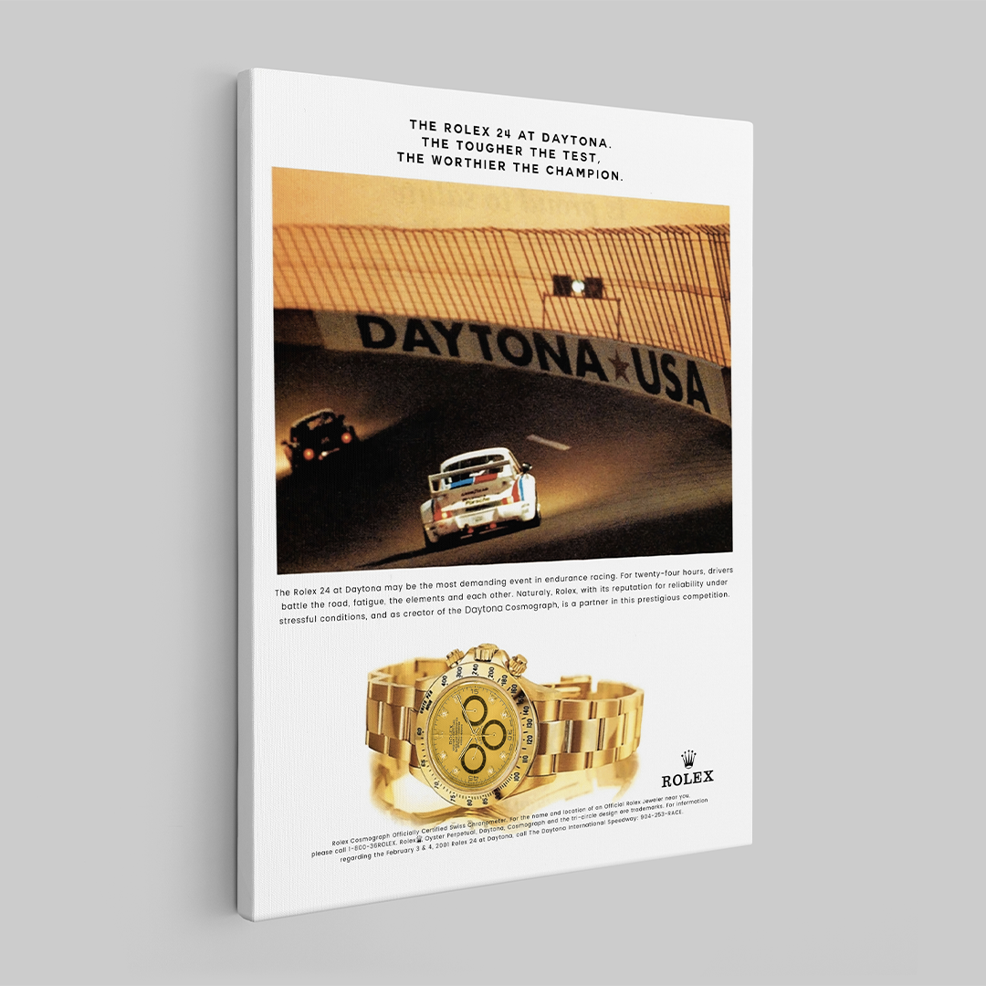 Rolex Daytona Gold poster - Rolex Vintage Ads