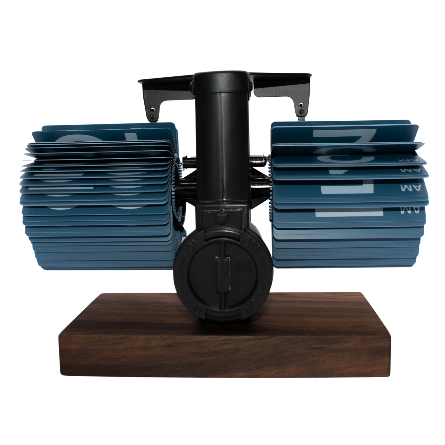 Blue Wooden Flip Clock