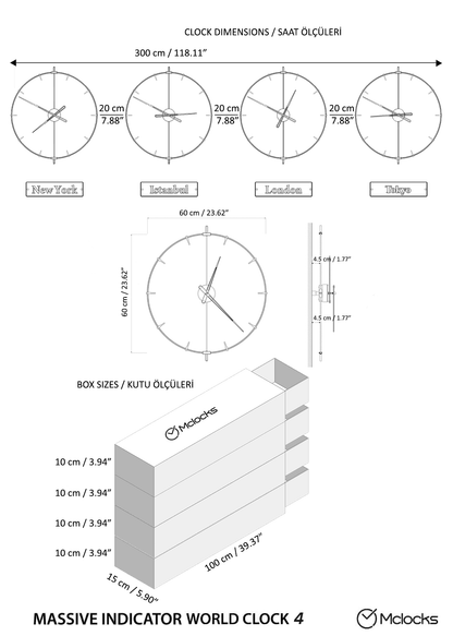 world clock dimesions