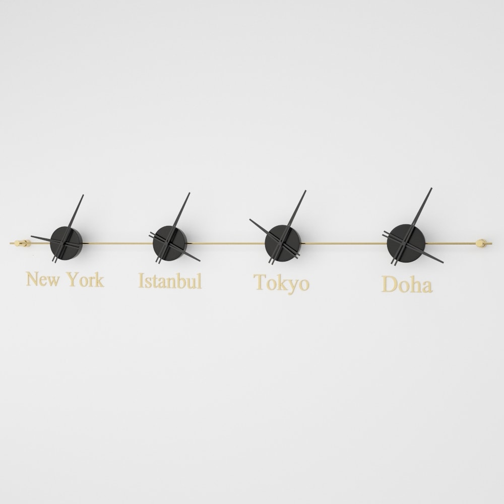 analog wall clock world clock 