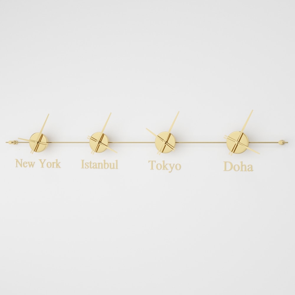 analog wall clock world clock 