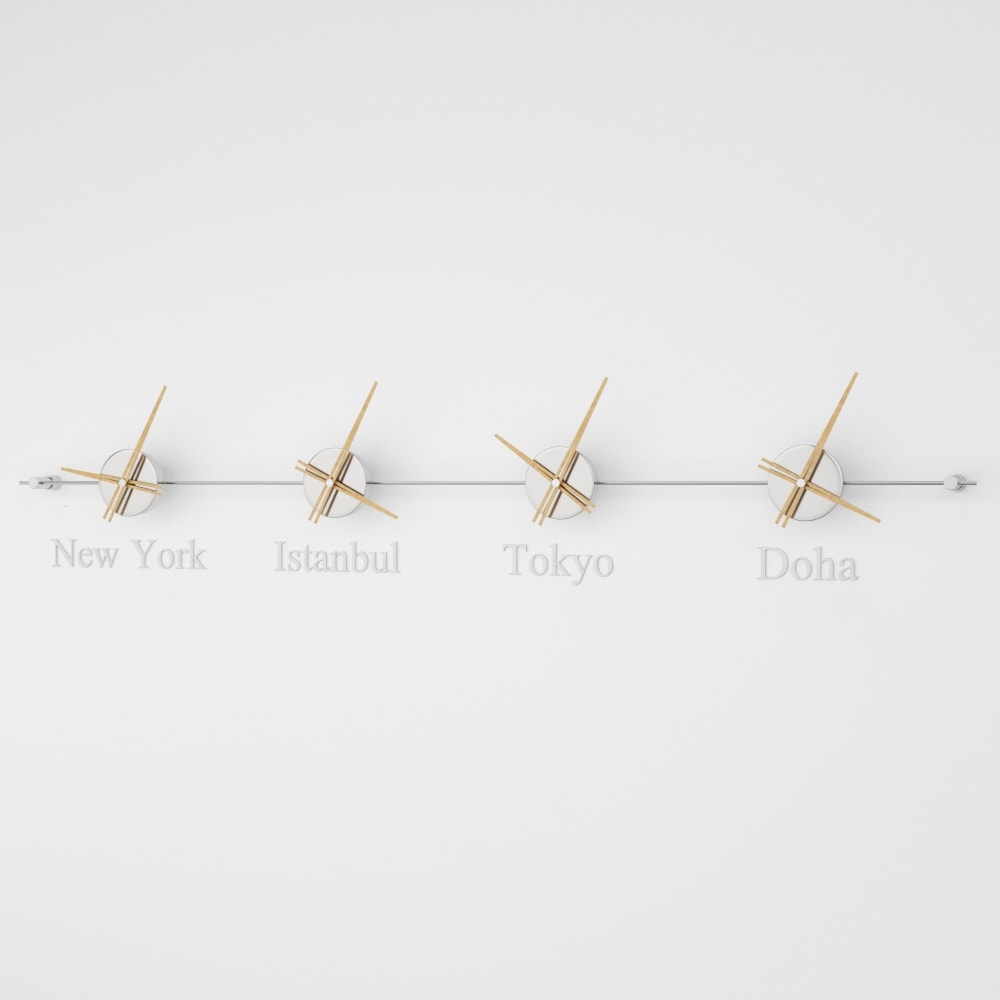 modern analog wall clock world clock 