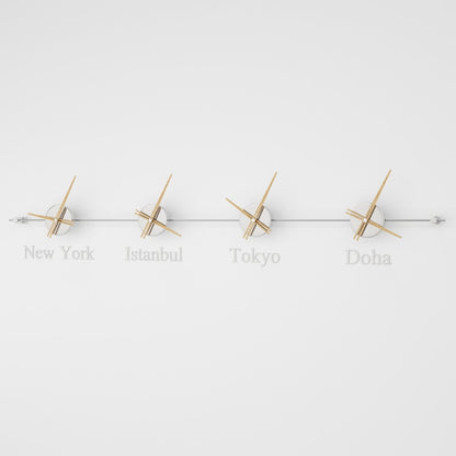 modern analog wall clock world clock 
