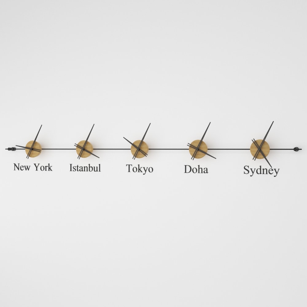 analog wall clock world clock 