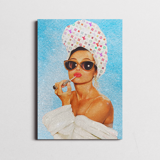 Audrey Hepburn wall art, Audrey Hepburn poster, fashion art, fashion poster, modern pop art , modern art pop art,  luxury wall art, fashion wall art, glamour art ,Luxury wall painting, Fashion wall decor ,designer wall art canvas, luxury fashion poster, frontal