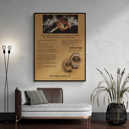 Audemars Piguet wall art, Audemars Piguet vintage poster, Framed poster