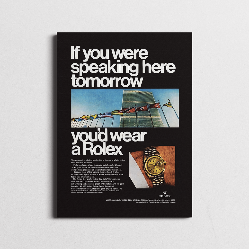 Enrich your home walls with this Rolex Datejust vintage poster