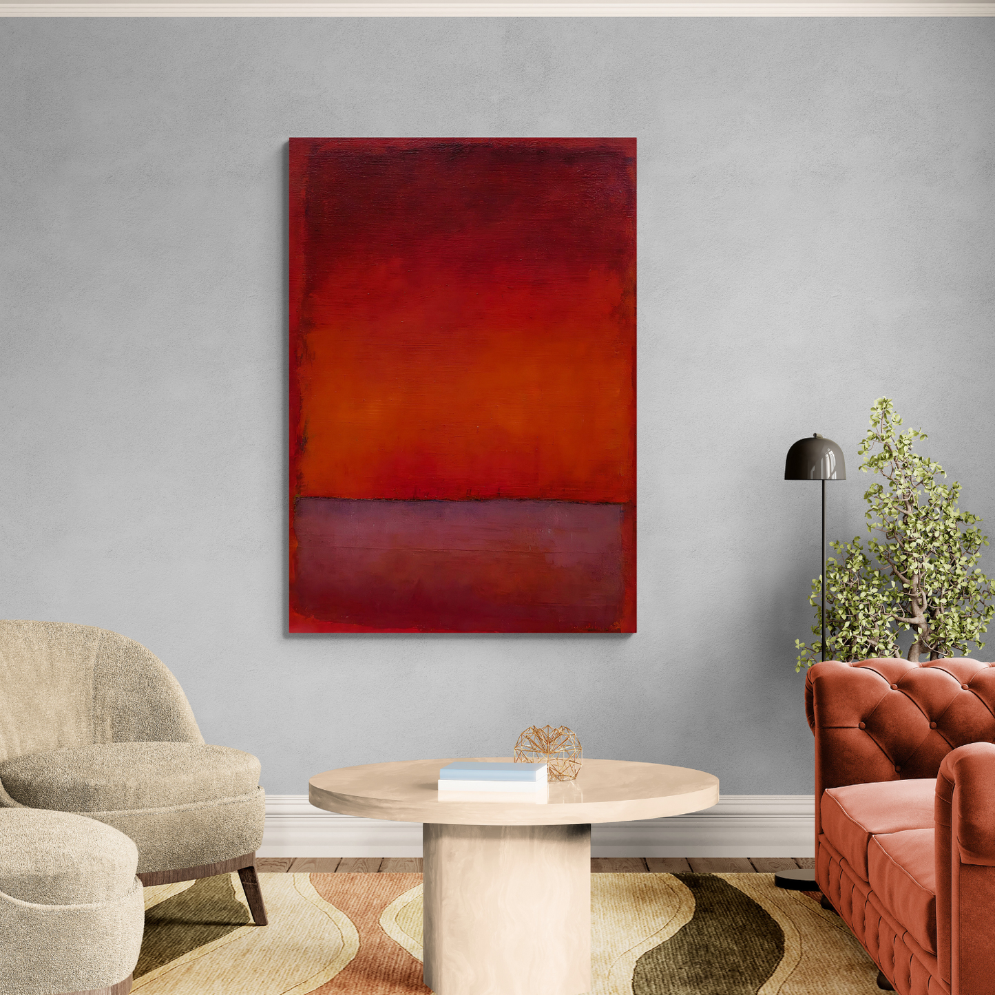 Mark Rothko Red Artwork