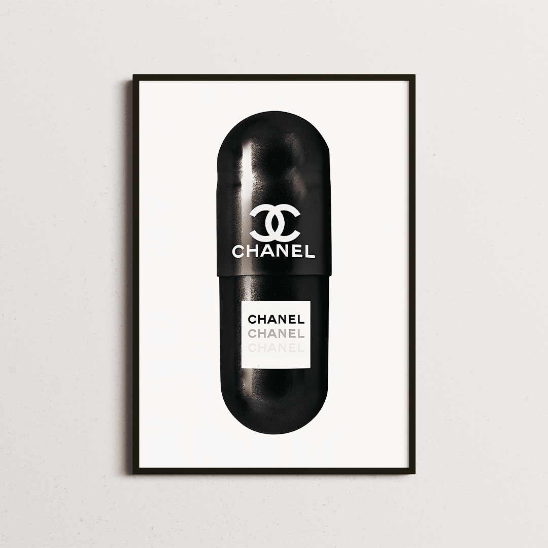 Chanel Modern White Fashion Wall Art