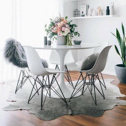 Grey cowhide rug