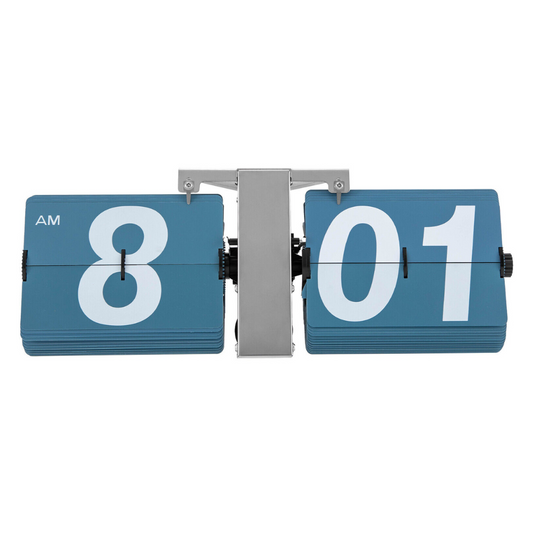 Blue Wall Flip Clock