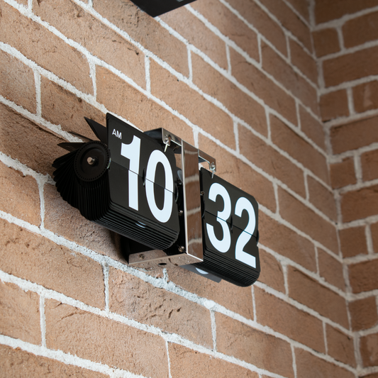 Black Wall Flip Clock