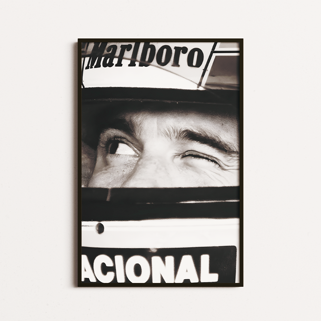 Ayrton Sienna poster, Ayrton Sienna wall art, formula one posters, formula 1 grand prix posters, f1 poster, f1 wall art ,formula one wall art, vintage f1 posters, vintage formula 1 posters, formula 1 poster, formula 1 wall art