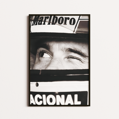 Ayrton Sienna poster, Ayrton Sienna wall art, formula one posters, formula 1 grand prix posters, f1 poster, f1 wall art ,formula one wall art,  vintage f1 posters, vintage formula 1 posters, formula 1 poster, formula 1 wall art, frontal