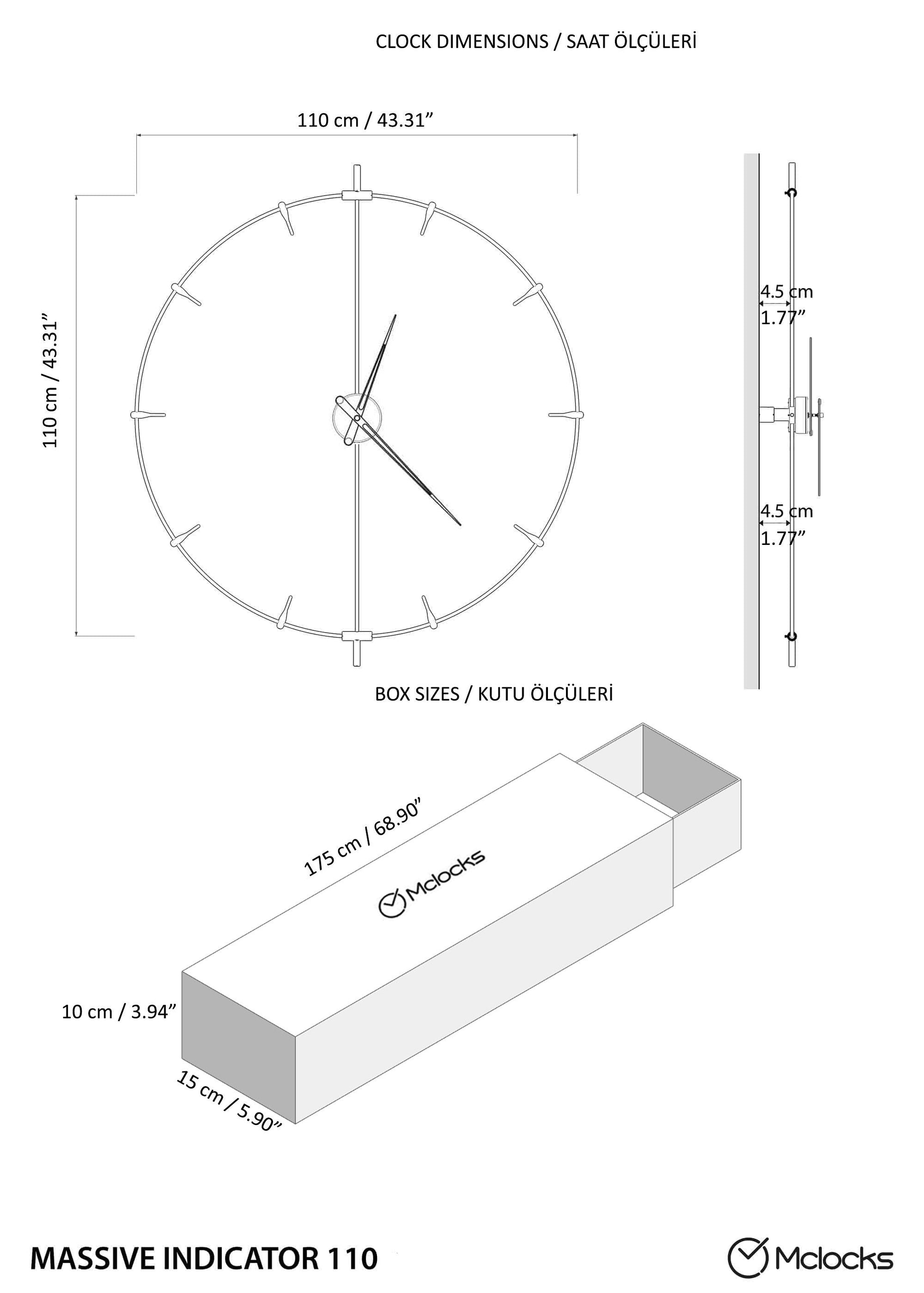 massive ndicator is a modern wall clock