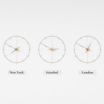 rose and black world clocks are on the white background.