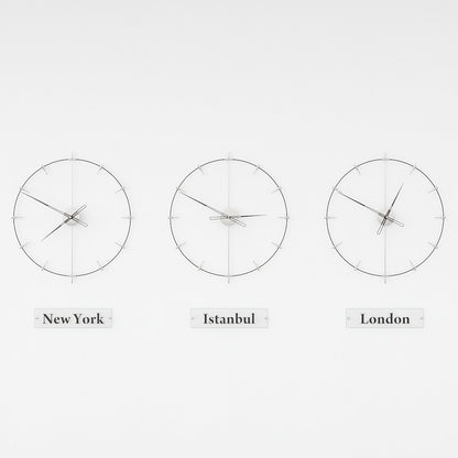 world clocks are on the white background.