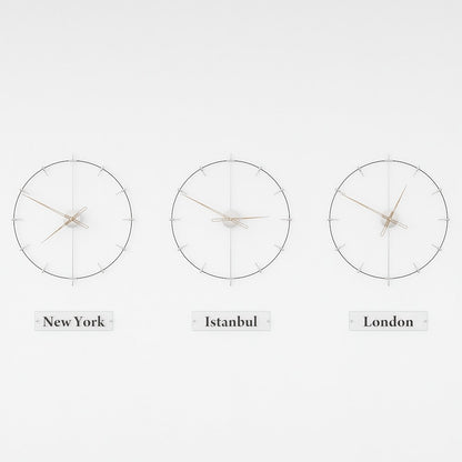 black world clocks are on the white background.