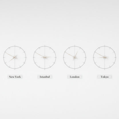 black world clocks are on the white background.