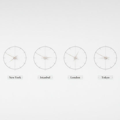 white world clocks are on the white background.
