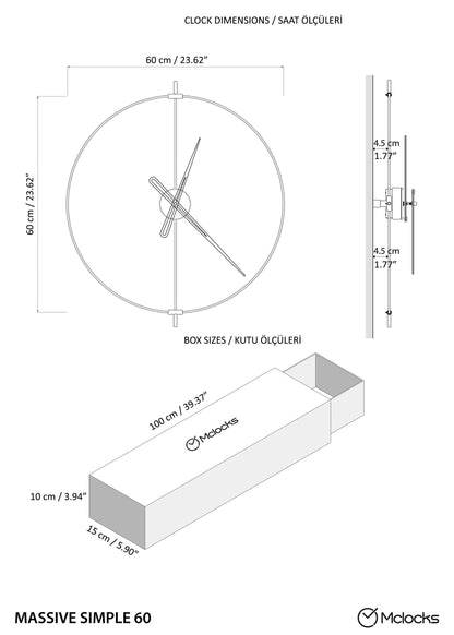 massive simple modern wall clock 2