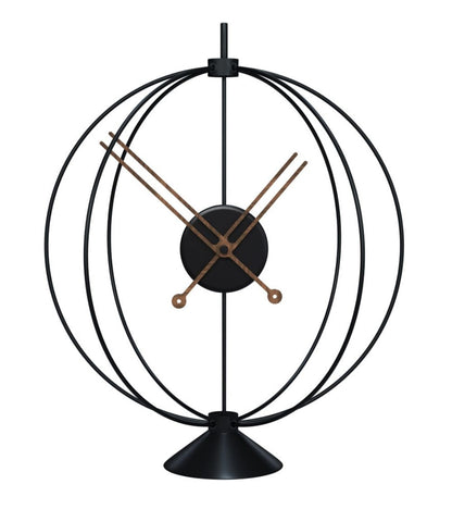 desk clock atom black 16 inches