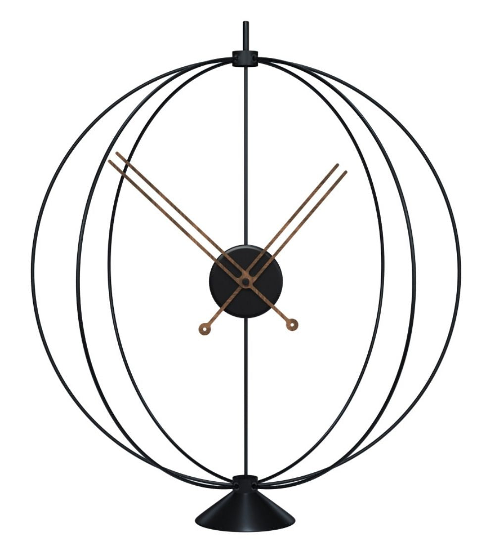 black small table clock atom 22 inches