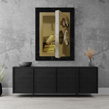  money poster, money wall art, gold vault art, gold vault poster,motivational poster , inspirational wall art, motivational art, motivational artwork, motivational wall art , motivational quotes posterss, motivational office poster, frontal