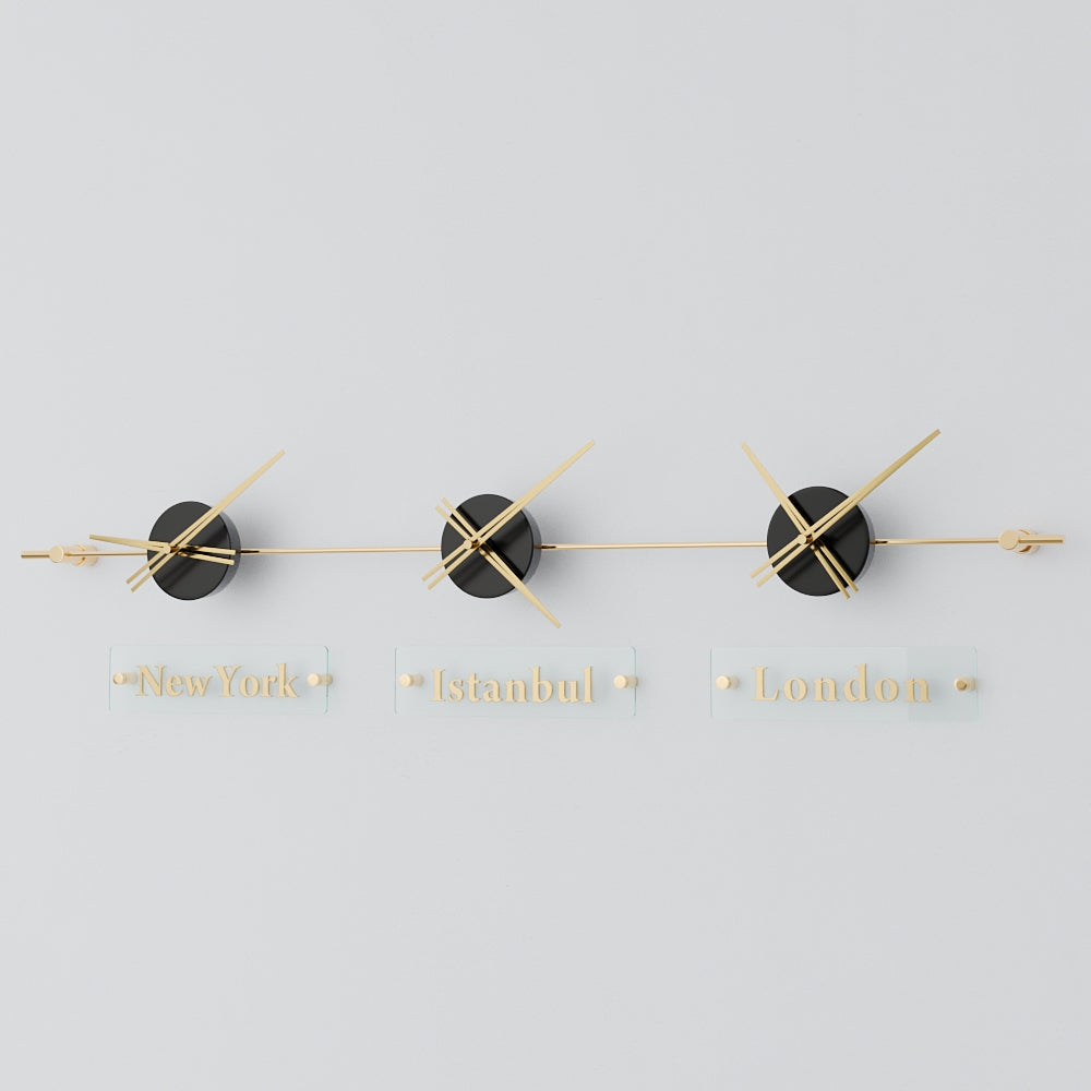 analog wall clock world clock 