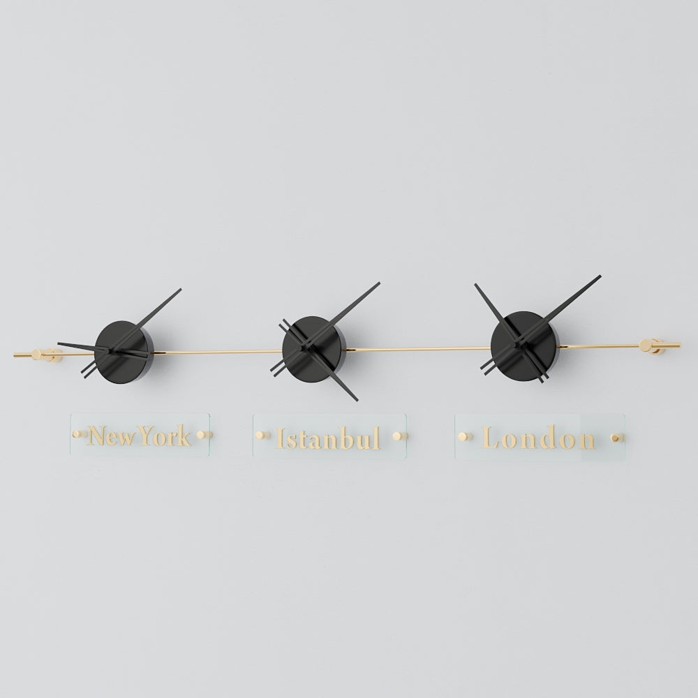 analog wall clock world clock 
