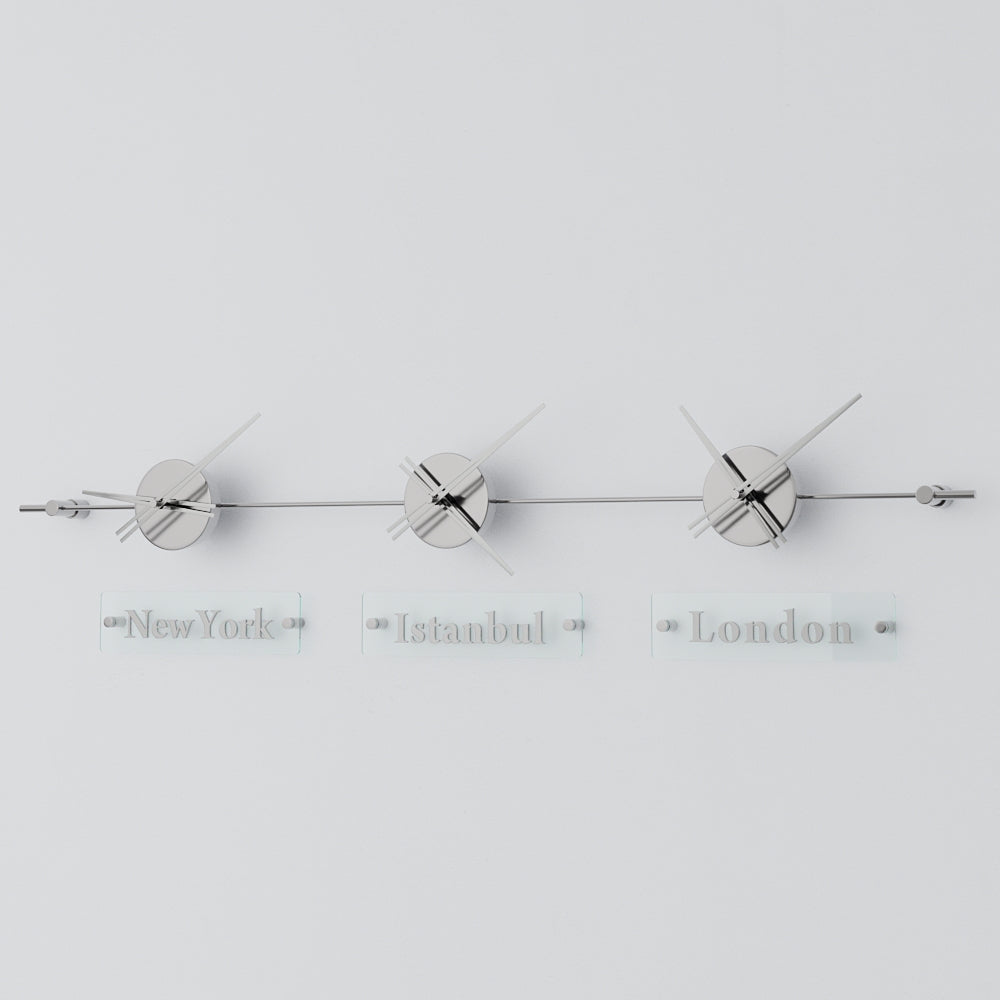 modern analog wall clock world clock 