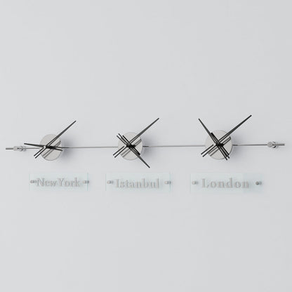 large analog wall clock world clock 