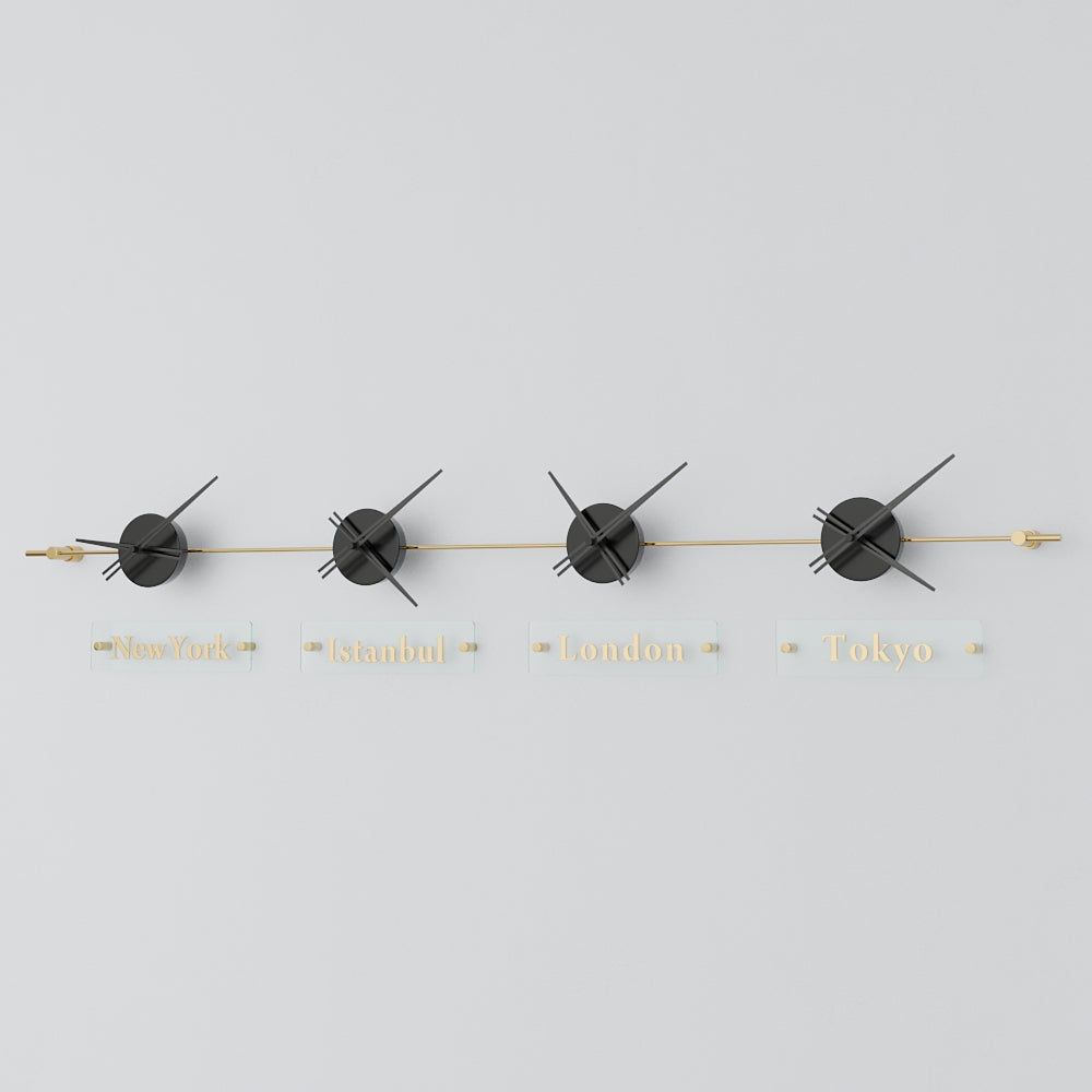 analog wall clock world clock 
